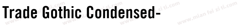 Trade Gothic Condensed字体转换